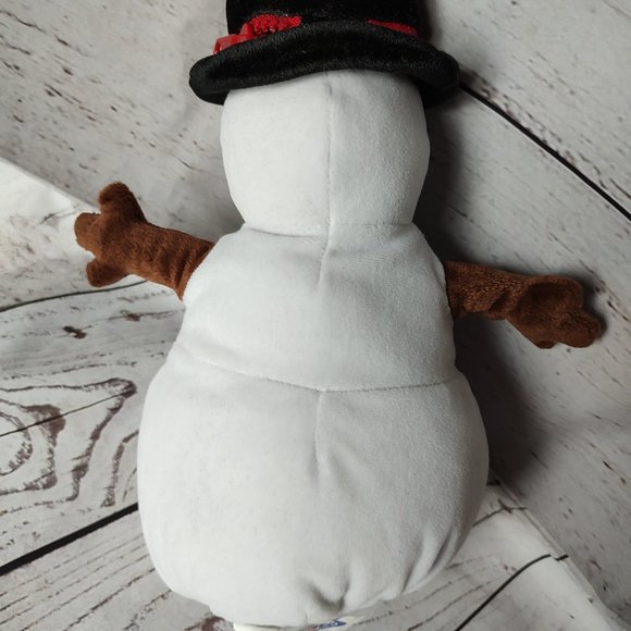 Mary Meyers Plush Snowman With Zipper Hat And Blue Bird - Picture 7 of 10